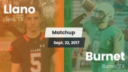 Matchup: Llano  vs. Burnet  2017