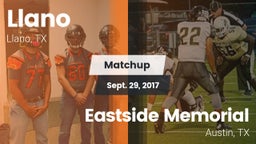 Matchup: Llano  vs. Eastside Memorial  2017