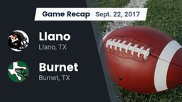 Recap: Llano  vs. Burnet  2017