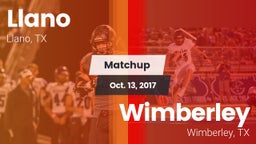 Matchup: Llano  vs. Wimberley  2017
