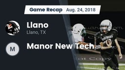 Recap: Llano  vs. Manor New Tech 2018