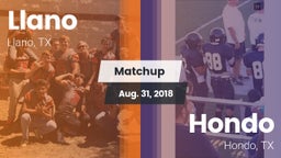 Matchup: Llano  vs. Hondo  2018