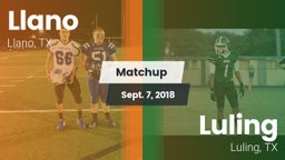 Matchup: Llano  vs. Luling  2018