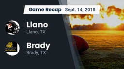 Recap: Llano  vs. Brady  2018