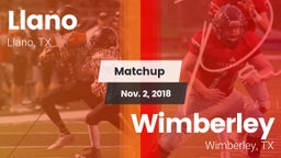 Matchup: Llano  vs. Wimberley  2018