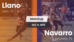 Matchup: Llano  vs. Navarro  2019