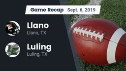 Recap: Llano  vs. Luling  2019