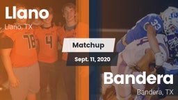 Matchup: Llano  vs. Bandera  2020