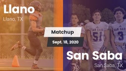 Matchup: Llano  vs. San Saba  2020