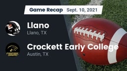 Recap: Llano  vs. Crockett Early College  2021