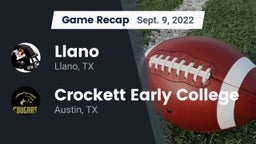 Recap: Llano  vs. Crockett Early College  2022