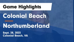 Colonial Beach  vs Northumberland Game Highlights - Sept. 28, 2023