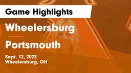 Wheelersburg  vs Portsmouth  Game Highlights - Sept. 12, 2022