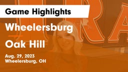 Wheelersburg  vs Oak Hill  Game Highlights - Aug. 29, 2023