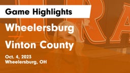 Wheelersburg  vs Vinton County  Game Highlights - Oct. 4, 2023
