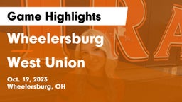 Wheelersburg  vs West Union  Game Highlights - Oct. 19, 2023