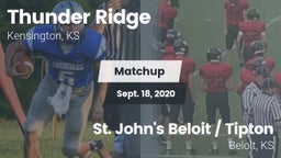 Matchup: Thunder Ridge High S vs. St. John's Beloit / Tipton 2020