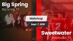Matchup: Big Spring High vs. Sweetwater  2018