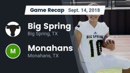 Recap: Big Spring  vs. Monahans  2018
