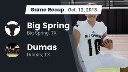 Recap: Big Spring  vs. Dumas  2018