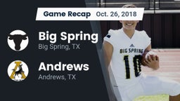 Recap: Big Spring  vs. Andrews  2018