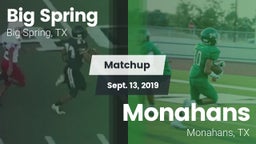 Matchup: Big Spring High vs. Monahans  2019
