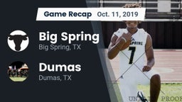 Recap: Big Spring  vs. Dumas  2019