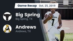 Recap: Big Spring  vs. Andrews  2019