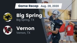 Recap: Big Spring  vs. Vernon  2020