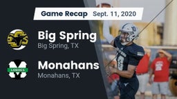 Recap: Big Spring  vs. Monahans  2020