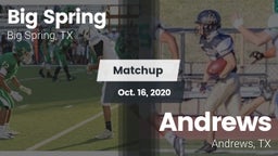 Matchup: Big Spring High vs. Andrews  2020