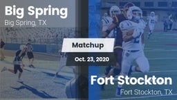 Matchup: Big Spring High vs. Fort Stockton  2020