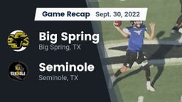 Recap: Big Spring  vs. Seminole  2022
