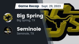 Recap: Big Spring  vs. Seminole  2023