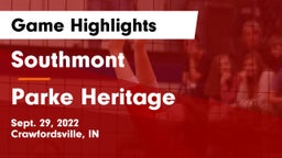 Southmont  vs Parke Heritage  Game Highlights - Sept. 29, 2022