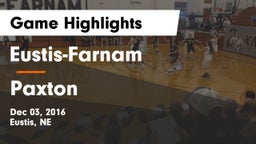 Eustis-Farnam  vs Paxton  Game Highlights - Dec 03, 2016