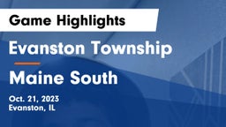 Evanston Township  vs Maine South  Game Highlights - Oct. 21, 2023