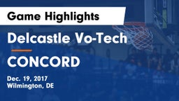 Delcastle Vo-Tech  vs CONCORD  Game Highlights - Dec. 19, 2017