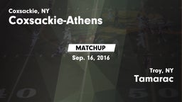 Matchup: Coxsackie-Athens Hig vs. Tamarac  2016