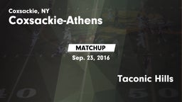 Matchup: Coxsackie-Athens Hig vs. Taconic Hills 2016