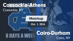 Matchup: Coxsackie-Athens Hig vs. Cairo-Durham  2016