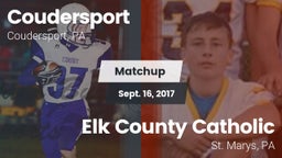 Matchup: Coudersport High Sch vs. Elk County Catholic  2017