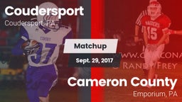 Matchup: Coudersport High Sch vs. Cameron County  2017
