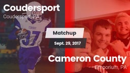 Matchup: Coudersport High Sch vs. Cameron County  2017