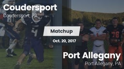 Matchup: Coudersport High Sch vs. Port Allegany  2017
