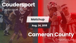 Matchup: Coudersport High Sch vs. Cameron County  2018
