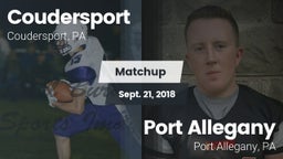 Matchup: Coudersport High Sch vs. Port Allegany  2018