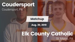 Matchup: Coudersport High Sch vs. Elk County Catholic  2019