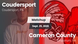 Matchup: Coudersport High Sch vs. Cameron County  2020
