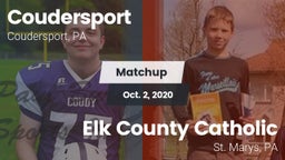 Matchup: Coudersport High Sch vs. Elk County Catholic  2020